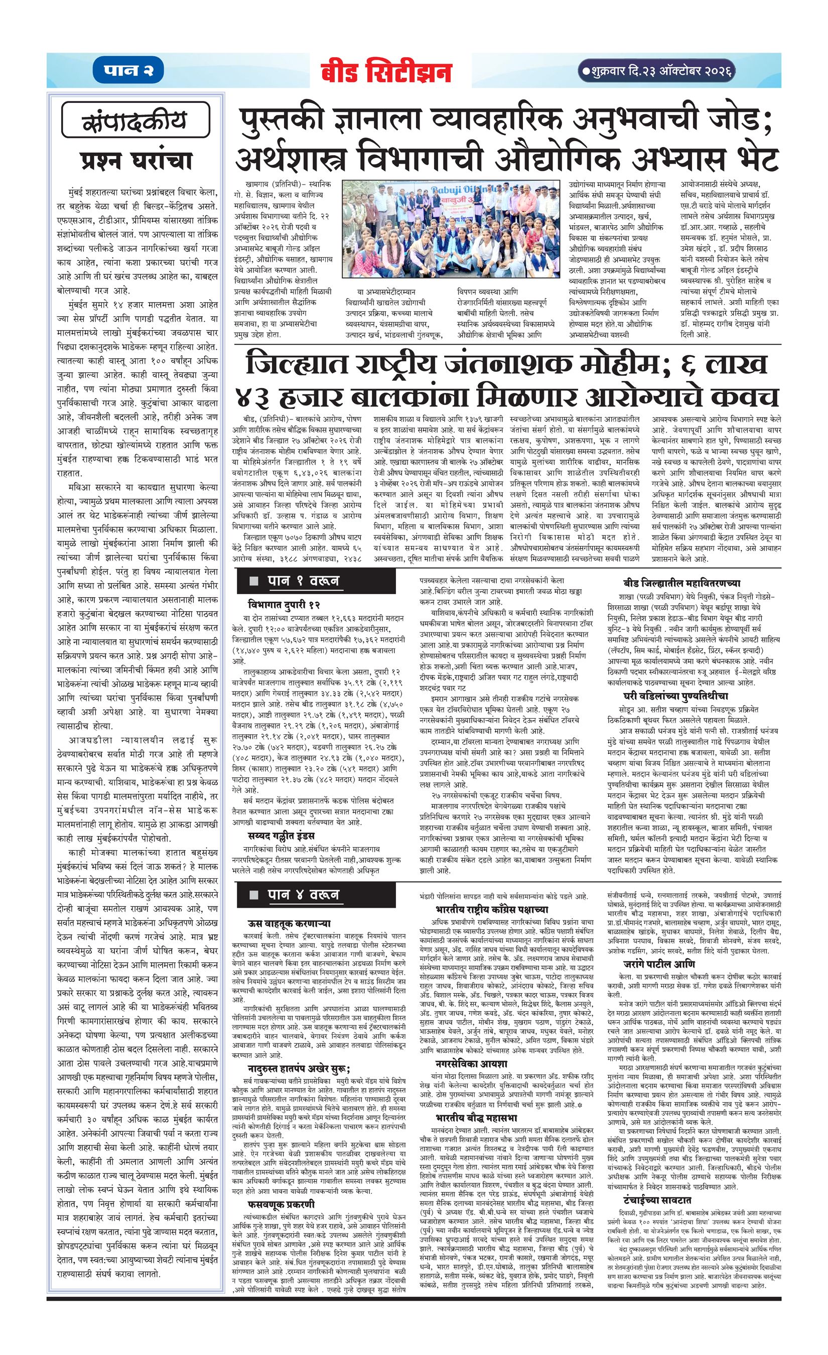 Dainik Beed Citizen News